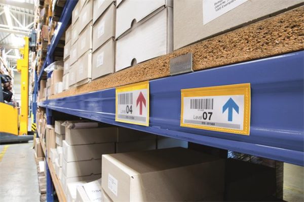 Logisztikai zseb, 100x38 mm, fekvő, DURABLE, mágnessel, sötétkék - Image 2