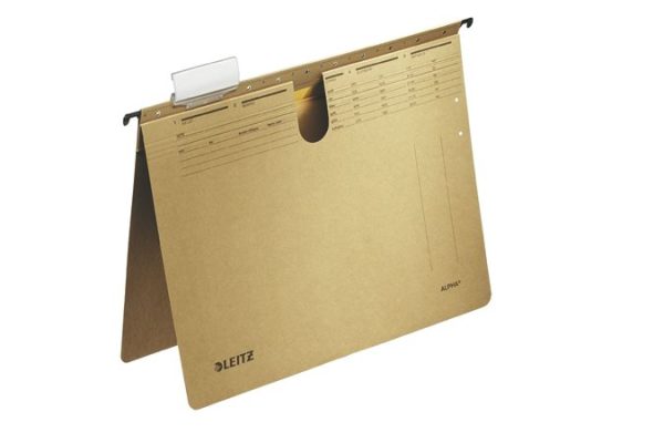 Függőmappa, gyorsfűzős, karton, A4, LEITZ "Alpha", natúr - Image 2
