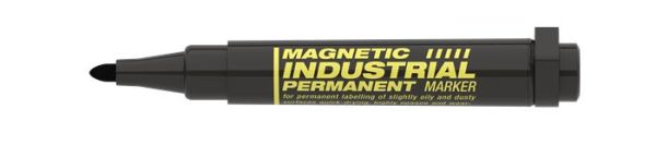 Alkoholos marker, ipari, 1-3 mm, kúpos, mágnessel, ICO "Magnetic industrial permanent 11 XXL", fekete - Image 3