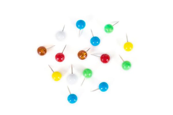 Térképtű, gömbfejű, 200 db, vegyes színű - Image 2