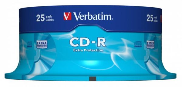 CD-R lemez, 700MB, 52x, 25 db, hengeren, VERBATIM "DataLife" - Image 2