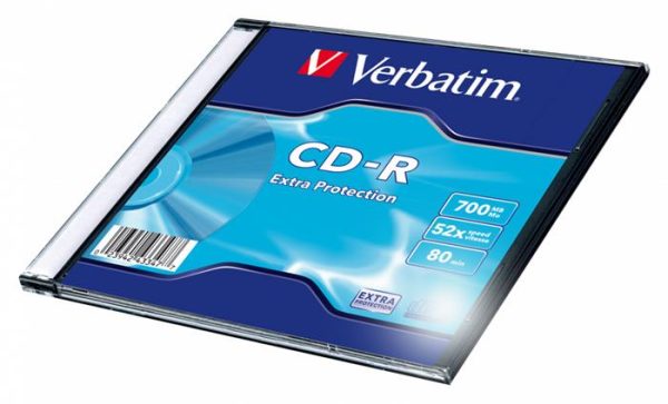 CD-R lemez, 700MB, 52x, 1 db, vékony tok, VERBATIM "DataLife" - Image 2