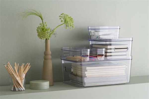Műanyag tárolódoboz, 1,5 liter, SMARTSTORE "Compact Clear S", átlátszó - Image 3