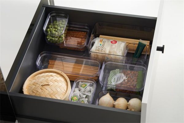 Műanyag tárolódoboz, 1,3 liter, SMARTSTORE "Compact Clear Slim", átlátszó - Image 2