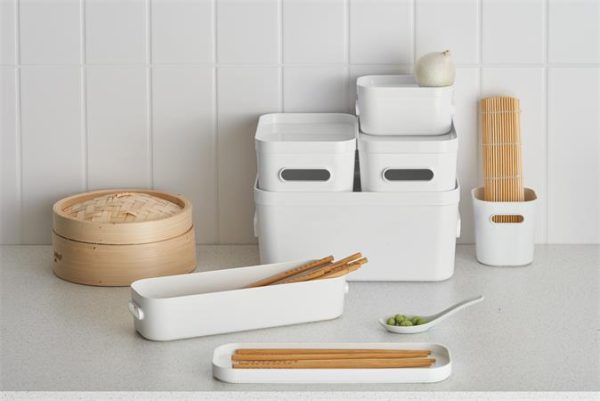 Műanyag tárolódoboz, 0,6 liter, SMARTSTORE "Compact Mini", fehér - Image 5