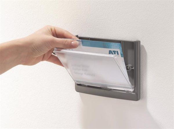 Információs tábla, 149x52,5 mm, DURABLE "CLICK SIGN", szürke - Image 3