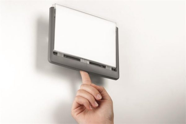 Információs tábla, 149x105,5 mm, DURABLE "CLICK SIGN", szürke - Image 4