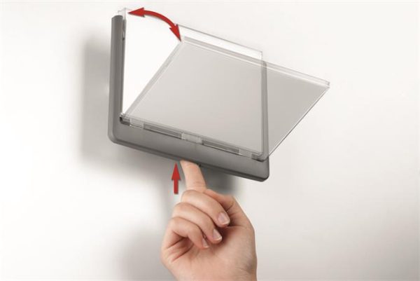 Információs tábla, 149x105,5 mm, DURABLE "CLICK SIGN", szürke - Image 5