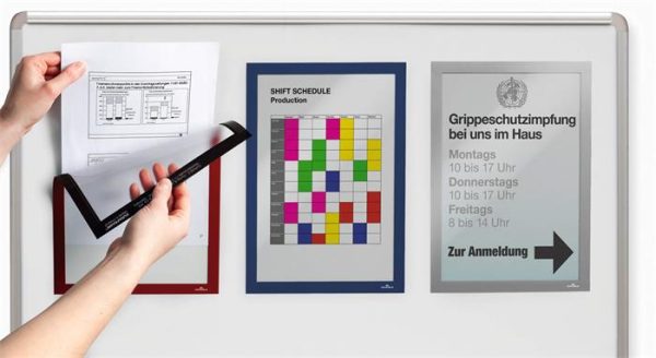 Infokeret, A4, mágneses, DURABLE "DURAFRAME® MAGNETIC", piros - Image 4