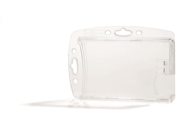 Azonosítókártya-tartó, 2 kártyához, zárt, DURABLE "ENCLOSED", áttetsző - Image 3