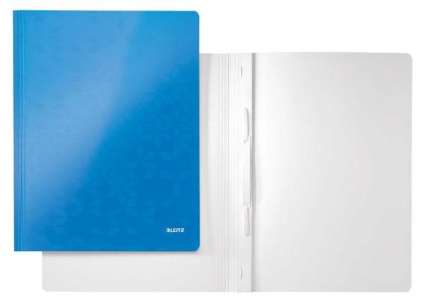 Gyorsfűző, laminált karton, A4, LEITZ "Wow", kék - Image 3