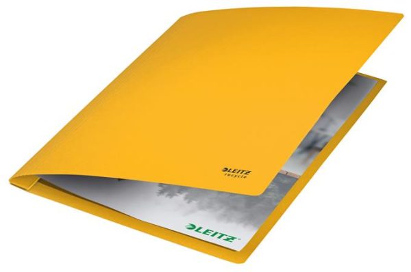 Gyorsfűző, A4, karton, LEITZ "Recycle", sárga - Image 2