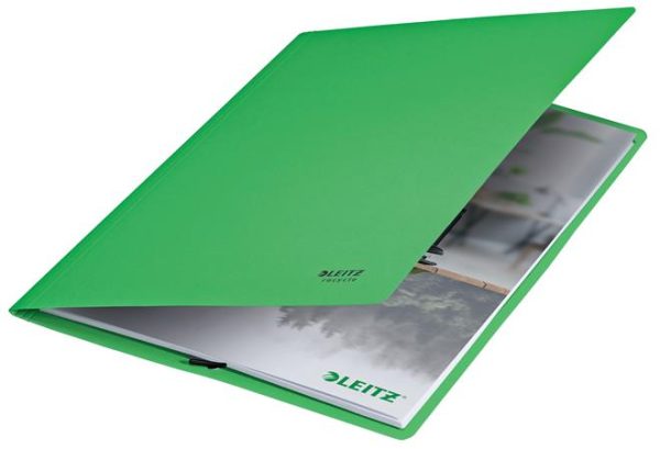 Gumis mappa, karton, A4, LEITZ "Recycle", zöld - Image 2