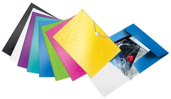 Gumis mappa, PP, A4, LEITZ "Wow", fekete - Image 5