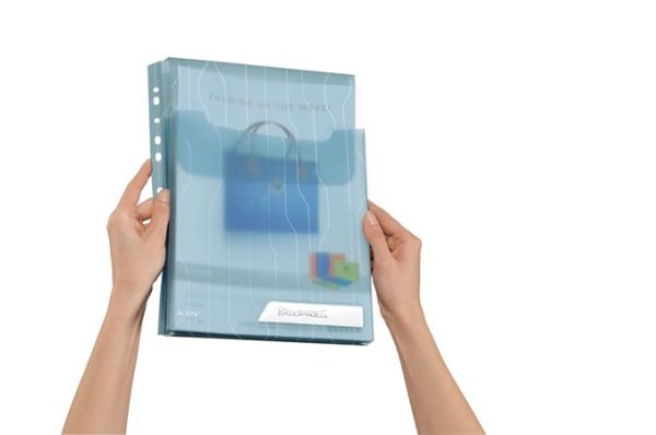 Genotherm, lefűzhető, A4, 200 mikron, füllel, LEITZ "CombiFile Jumbo", kék - Image 2