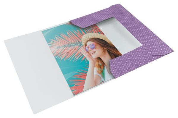 Gumis mappa, karton, A4, ESSELTE "Colour`Breeze", levendula - Image 2