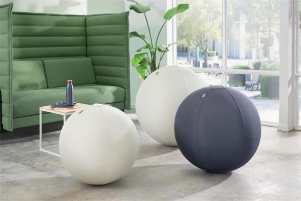 Ülőlabda, nehezékkel, 55cm, LEITZ "Ergo Active", világosszürke - Image 9