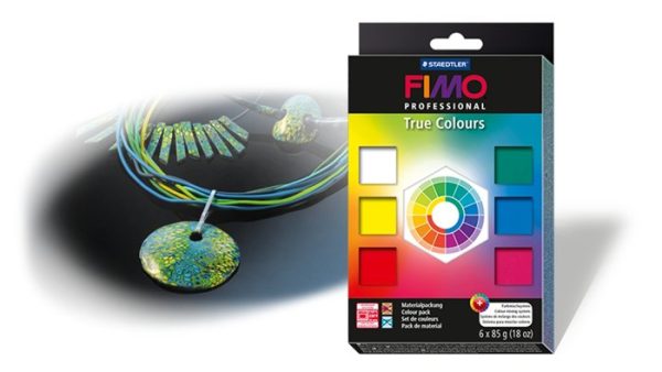 Gyurma készlet, 6x85 g, égethető, FIMO "Professional True Colours", 6 különböző szín - Image 2
