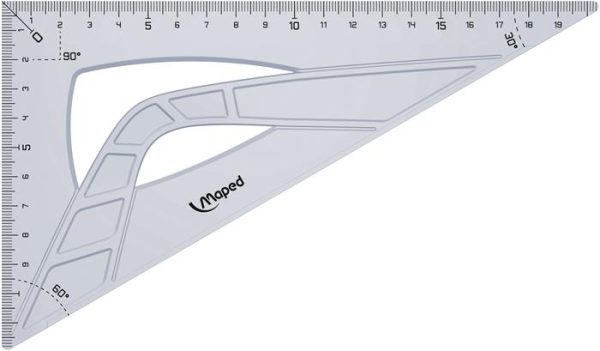 Háromszög vonalzó, műanyag, 60°, 21 cm, MAPED "Geometric" - Image 2