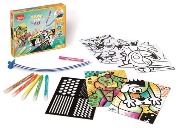 Fújós filctoll készlet, MAPED CREATIV, "Blow pen Art", csíkozás - Image 3