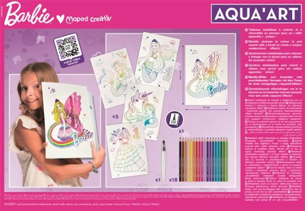 Akvarell festőkészlet, MAPED CREATIV "Barbie Aqua Art - Maxi Set" - Image 4