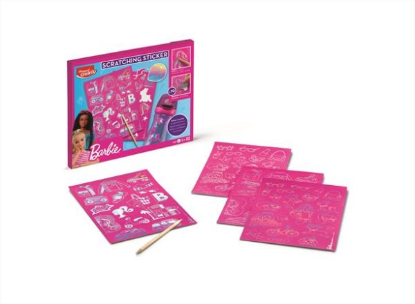 Képkarcoló matricás készlet, MAPED CREATIV "Barbie Scratching" - Image 2