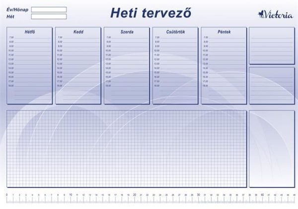 Könyökalátét, 470x330 mm, heti tervezővel, VICTORIA OFFICE - Image 2