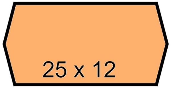 Árazószalag, 25x12 mm, narancs - Image 2