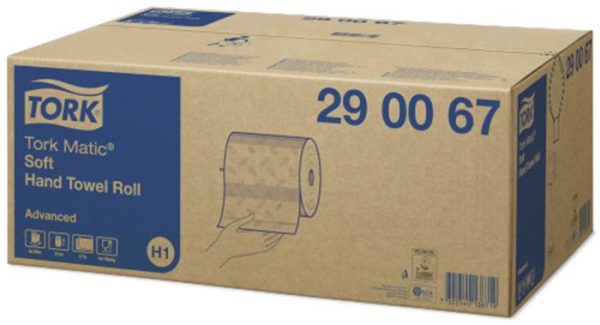 Kéztörlő, tekercses, 2 rétegű, H1 rendszer, Advanced, TORK "Matic Soft", fehér - Image 2
