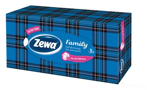 Kozmetikai kendő, 3 rétegű, 90 db, ZEWA "Family" illatmentes - Image 2