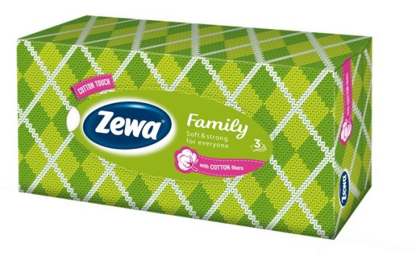 Kozmetikai kendő, 3 rétegű, 90 db, ZEWA "Family" illatmentes - Image 3