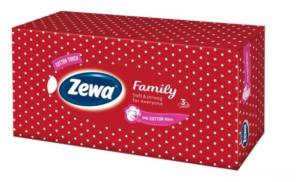 Kozmetikai kendő, 3 rétegű, 90 db, ZEWA "Family" illatmentes - Image 4