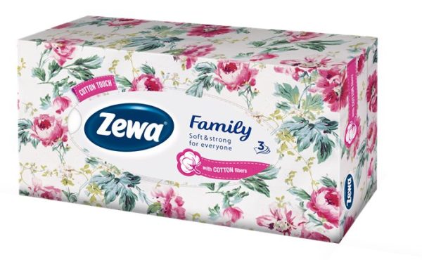 Kozmetikai kendő, 3 rétegű, 90 db, ZEWA "Family" illatmentes - Image 5