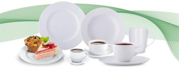 Csemegetányér, fehér, 19 cm, 6 db-os szett "Economic" - Image 2