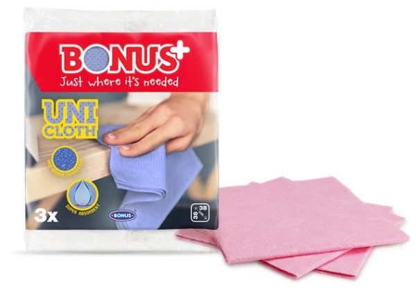 Törlőkendő, univerzális, perforált, 3 db BONUS "Uni Cloth" - Image 2