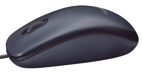 Egér, vezetékes, optikai, normál méret, USB, LOGITECH "M90", sötétszürke - Image 3