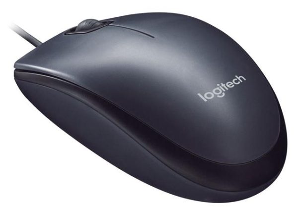 Egér, vezetékes, optikai, normál méret, USB, LOGITECH "M90", sötétszürke - Image 4