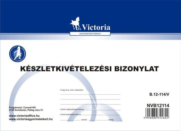 Nyomtatvány, készletkivételezési bizonylat, 25x4, A5, VICTORIA PAPER "B.12-114", 10 tömb/csomag - Image 2