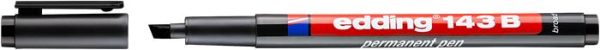 Alkoholos marker, OHP, 1 mm, EDDING "143 B", fekete - Image 2