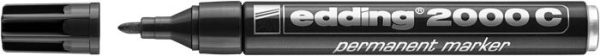 Alkoholos marker, 1,5-3 mm, kúpos, EDDING "2000", fekete - Image 2