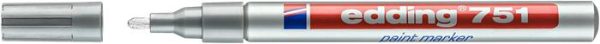 Lakkmarker, 1-2 mm, EDDING "751", ezüst - Image 2