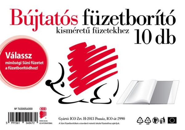 Füzetborító, A5, PP, víztiszta, ICO "Süni" - Image 2