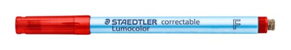 Alkoholmentes marker, OHP, 0,6 mm, STAEDTLER "Lumocolor® 305 F", piros - Image 2