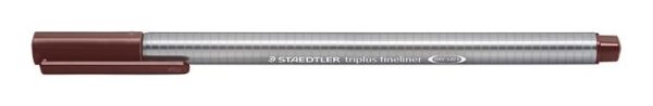 Tűfilc, 0,3 mm, STAEDTLER "Triplus 334",  csokoládé barna