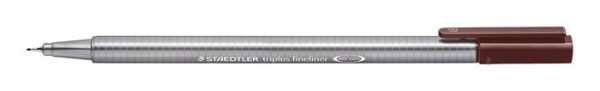 Tűfilc, 0,3 mm, STAEDTLER "Triplus 334",  csokoládé barna - Image 2