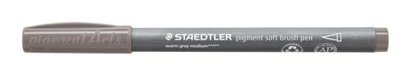 Ecsetirón készlet, STAEDTLER "Pigment 372", 6 különböző fekete és szürke árnyalat - Image 4