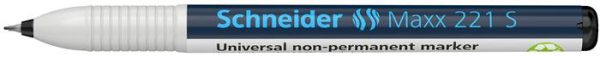 Alkoholmentes marker, OHP, 0,4 mm, SCHNEIDER "Maxx 221 S", fekete - Image 5