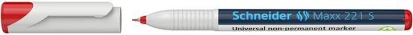 Alkoholmentes marker, OHP, 0,4 mm, SCHNEIDER "Maxx 221 S", piros - Image 2