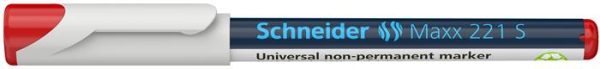 Alkoholmentes marker, OHP, 0,4 mm, SCHNEIDER "Maxx 221 S", piros - Image 3