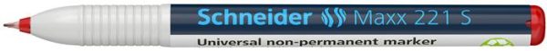 Alkoholmentes marker, OHP, 0,4 mm, SCHNEIDER "Maxx 221 S", piros - Image 4